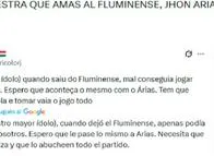 El enojo de los hinchas de Fluminense por la posible llegada de Jhon Arias al Palmeiras