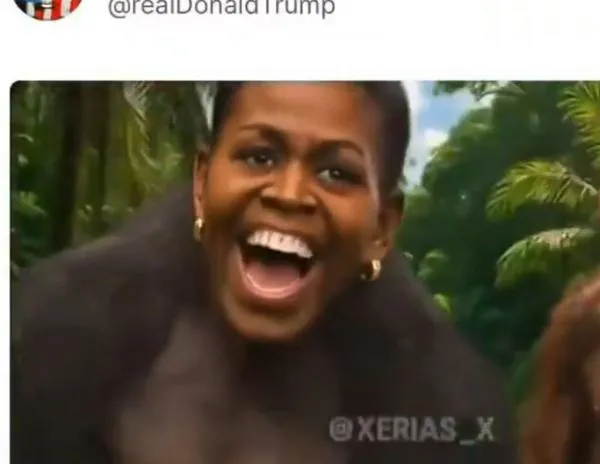 Trump publica un video donde representa a los Obama como monos