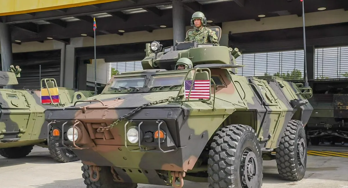 Blindados de Estados Unidos llegaron a Colombia para el Ejército