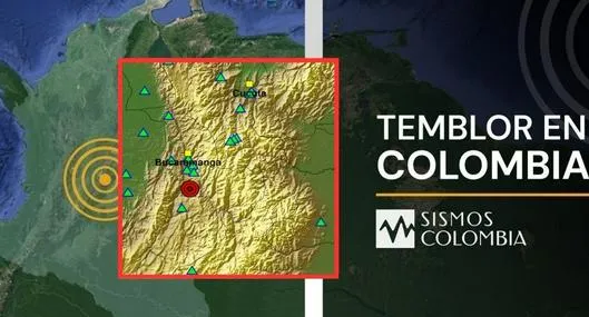 Temblor en Colombia de magnitud 4.8 con epicentro en Los Santos (Santander) 