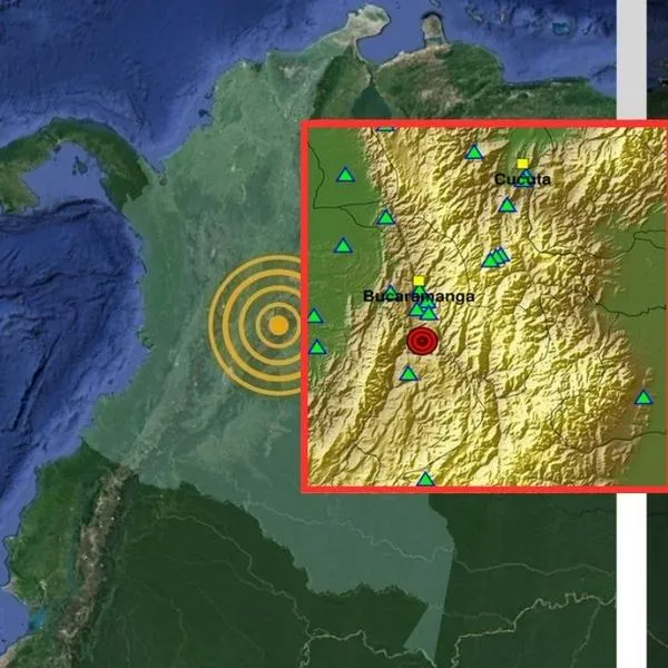 Temblor en Colombia de magnitud 4.8 con epicentro en Los Santos (Santander) 