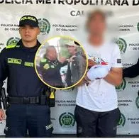 Hombre le pegó a un policía en Bogotá y fue capturado pero se desconoce la causa
