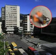 Así quedó la moto en Medellín que era de un ladrón, golpeado al intentar cometer un robo cerca de La Alpujarra