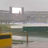 Así quedó El Campín por los aguaceros en Bogotá durante este 11 de febrero