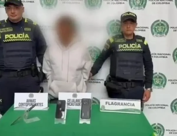 Cumplió condena en el 2019 por hurto y ahora fue capturado por la Policía tras hurto a empleados de una tienda en Bogotá 