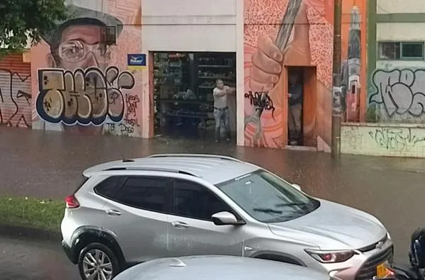 Aguacero causa inundaciones, caída de árboles y colapso de techo en Manizales: hubo granizo