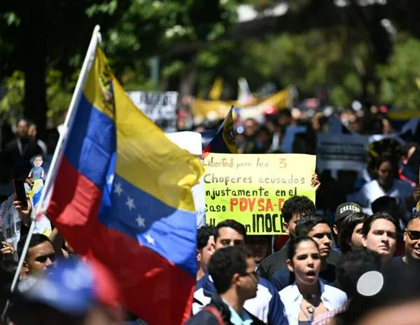 "No tenemos miedo", el grito de la primera gran marcha opositora en Venezuela tras la caída de Maduro