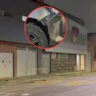 En esta vía ocurrió el tiroteo en Puente Aranda. En el círculo se ve cómo quedó la camioneta involucrada en el robo