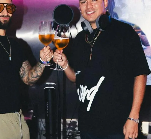 Detrás de cámaras: Maluma reveló fotos con Yeison Jiménez en la grabación de ‘Con el corazón’