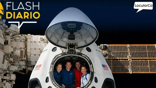 Estación Espacial Internacional a plena tripulación