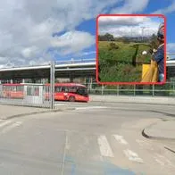 Detrás del Portal Tunal (fondo) de Transmilenio hallaron a una persona sin vida, tirada en un matorral del río Tunjuelo