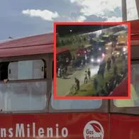 Caos en Soacha por protesta de conductores y Transmilenio colapsó 