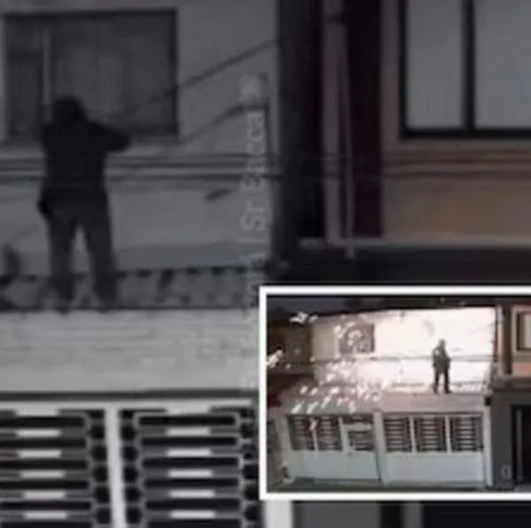 Momento en el que un ladrón en Bogotá se electrocuta al robar cables y deja a vecinos en Puente Aranda sin luz