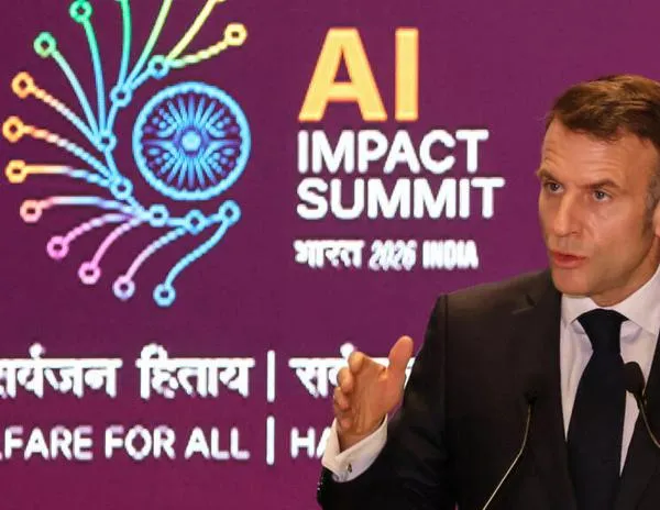 Macron afirma en India que Europa está decidida a "dar forma a las reglas" de la IA junto a sus aliados