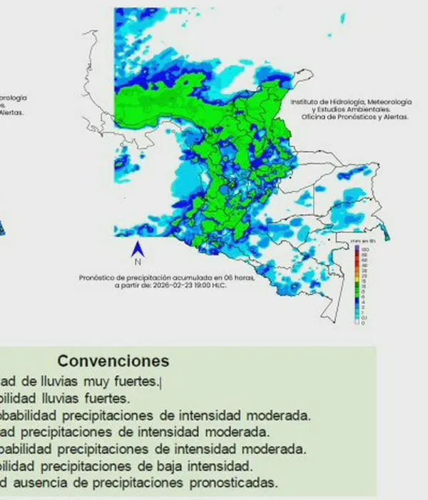 Clima en el Cesar y La Guajira 23 y 24 de febrero: Ideam advierte aumento de lluvias