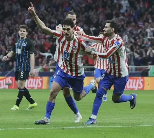 Atlético de Madrid reaccionó a tiempo y goleó 4-1 a Brujas para seguir en Champions League