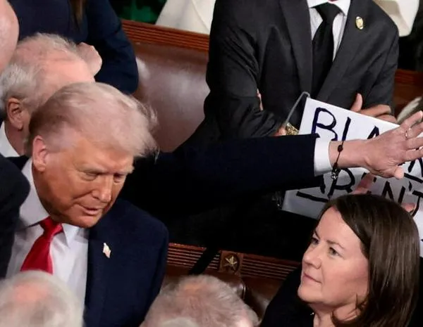 En imágenes: altercados, gritos y reproches; los momentos más tensos del discurso de Donald Trump