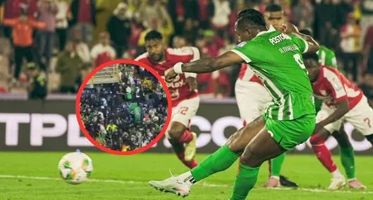[Video] Se armó pelea entre hinchas en partido Santa Fe-Nacional en Bogotá