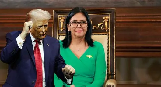 Delcy Rodríguez llamó amigo y socio a Donald Trump y pidió levantar bloqueos