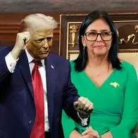 Delcy Rodríguez llamó amigo y socio a Donald Trump y pidió levantar bloqueos