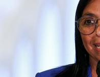 Delcy Rodríguez llama "socio y amigo" a Trump y le pide cesar el bloqueo contra Venezuela