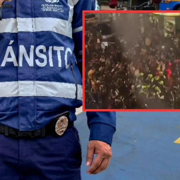 Reportan disturbios por operativo de Tránsito Bogotá; estudiantes intervinieron