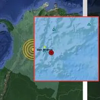 Temblor en Colombia de magnitud  2.7 este vienes 27022026, cerca de San Andrés