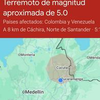 Sismo de magnitud 5,3 sacude a Colombia en la madrugada de este 1 de marzo