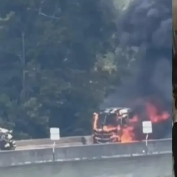 Bus se incendió entre Dosquebradas y Santa Rosa de Cabal: videos y qué pasó