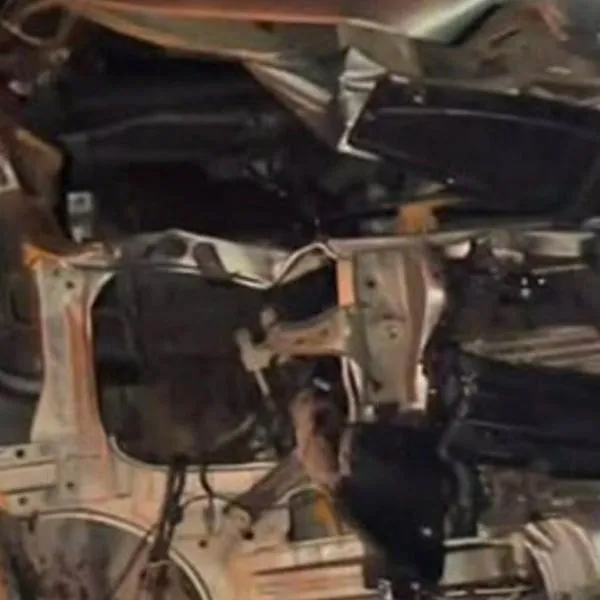 Accidente de cantante de vallenato Natalia Curvelo en Cesar, así quedó el carro