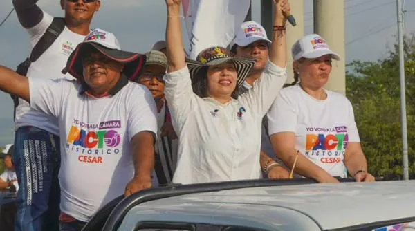 “El sur del Cesar tendrá una hija en el Congreso”: masiva caravana en apoyo al Pacto Histórico en Aguachica