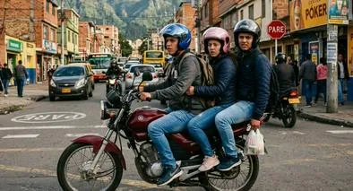¿Cuál es la multa por ir 3 personas en moto en Colombia 2026? Sándwich le puede salir caro