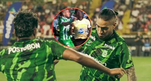 Momento del golpe en la cabeza que sufrió el 'Chicho' Arango en el partido de Nacional contra Águilas Doradas