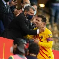 Joan Laporta y Messi