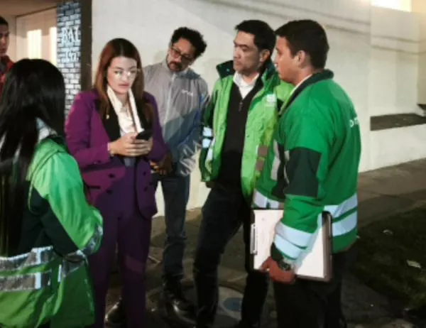 Recorrido de inspección al alumbrado público en la localidad de Teusaquillo  