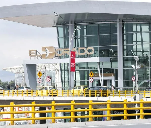 Bogota, Colombia - October 23, 2015: The front of the El Dorado International Airport in Bogota,Colombia.