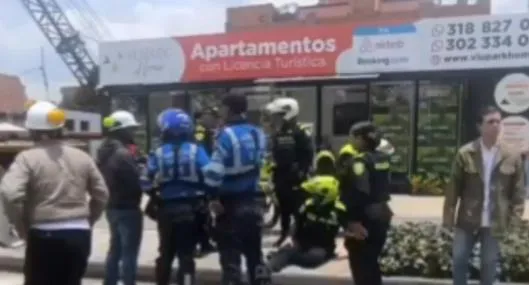 Las autoridades sellaron preventivamente un proyecto de apartamentos en el norte de Bogotá tras la caída de un objeto metálico y quejas ciudadanas.