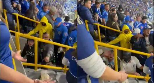 Hinchas de Millonarios echan barristas por buscar infiltrados de Nacional: video