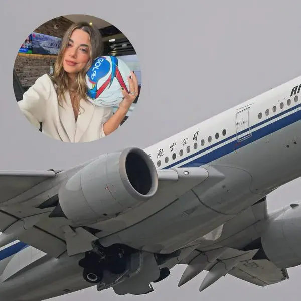 Marina Granziera tuvo susto en avión, en viaje a sorteo de Copa Libertadores