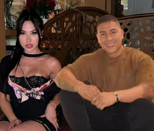 Aída Victoria Merlano y su ex pareja, Juan David Tejada.