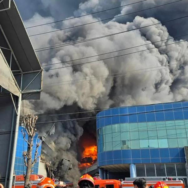 Tragedia por incendio en fábrica de piezas para autos en Corea del Sur