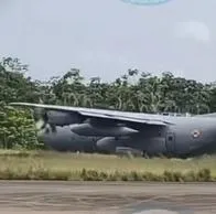 Avión militar se accidentó en Putumayo: video muestra momento del despegue