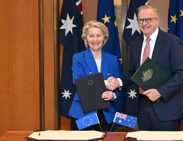 La Unión Europea y Australia sellan un acuerdo de libre comercio tras ocho años de negociaciones