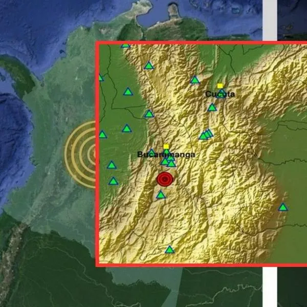 Temblor en Colombia de magnitud 3.2 con epicentro en Los Santos (Santander