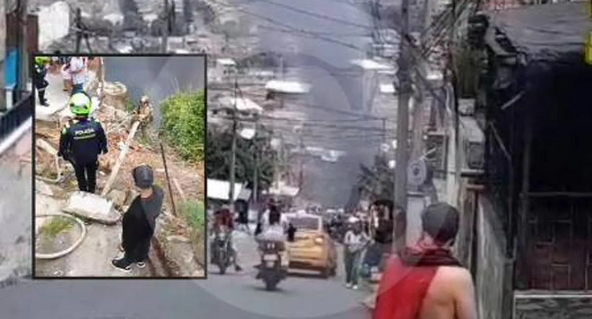 Camioneta sin frenos provocó incendio en viviendas del barrio Andalucía La Francia, de Medellín