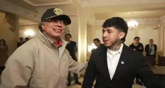Gustavo Petro con 'Westcol' en la Casa de Nariño