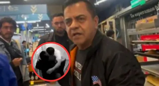 Escándalo en Bogotá por acosador en Carulla. Valentina Díaz denunció el hecho y ahora salen a la luz videos del sujeto agrediendo a su pareja.