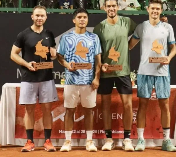Juan Sebastián Gómez, del Equipo Bogotá de Tenis, se coronó campeón en dobles en el KIA Open Challenger de Bucaramanga 