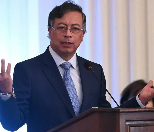 Colombian President Gustavo Petro speaks before the Permanent Council of the Organization of American States (OAS) in Washington, DC, on February 4, 2026. (Photo by ANDREW CABALLERO-REYNOLDS / AFP)