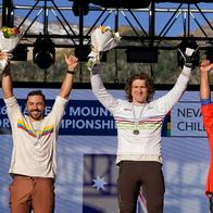El colombiano Marcelo Gutiérrez brilló en Chile: fue subcampeón mundial máster de downhill: validación de una leyenda. 